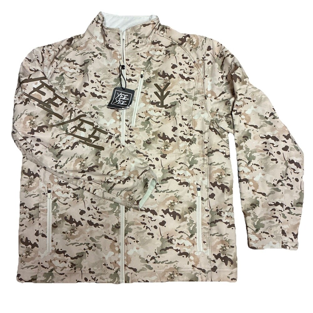 Yee Yee Men’s XL Full Zip Jacket Multicam Tactical Zip Multi-Pockets Polyester